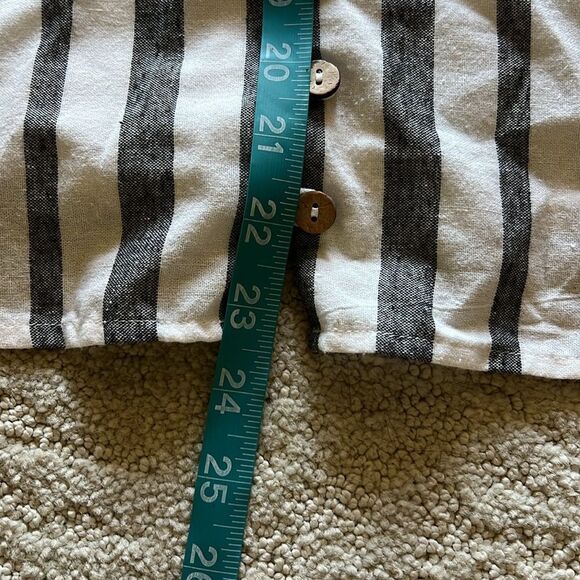 Style Rack Striped Sleeveless with Button Detail Mini Dress Medium - Picture 9 of 11